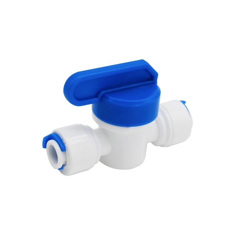 RO Water Straight Plastic Ball Valve 1/4\