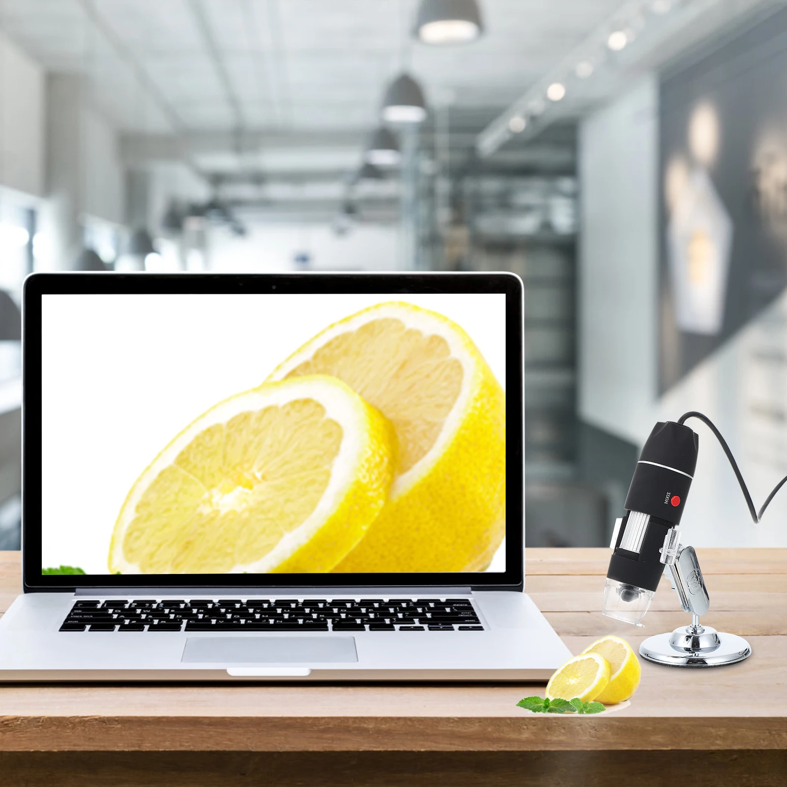 

Digital Microscope Professional High-Definition Detecting Tool Adjustable Brightness ABS Alloy Material USB Cable Connect Laptop