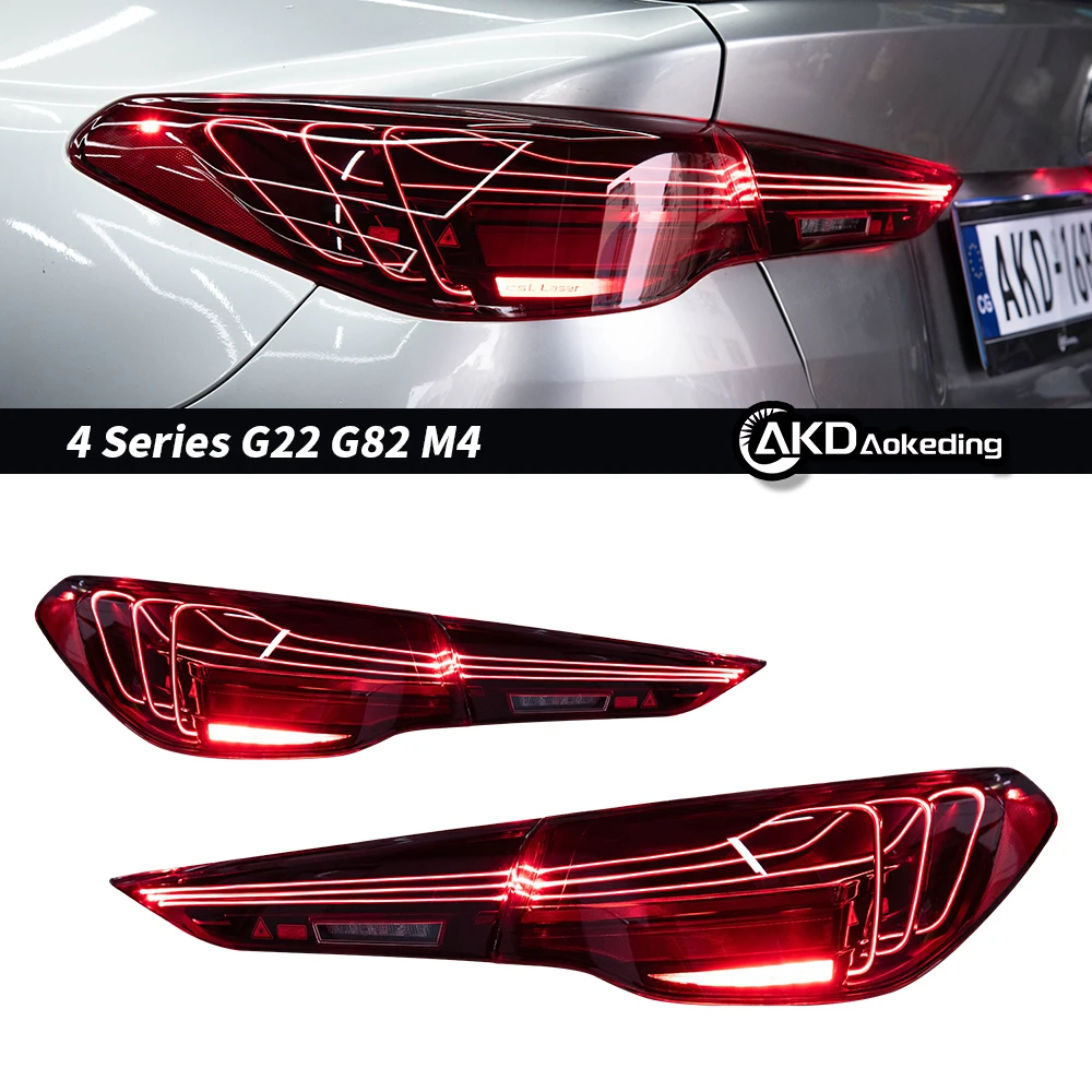 For BMW G22 4 Series 2021-2023 420i 430i M440i LED Taillight Upgrade Latest Design CSL Laser Taillight Assembly Accessories
