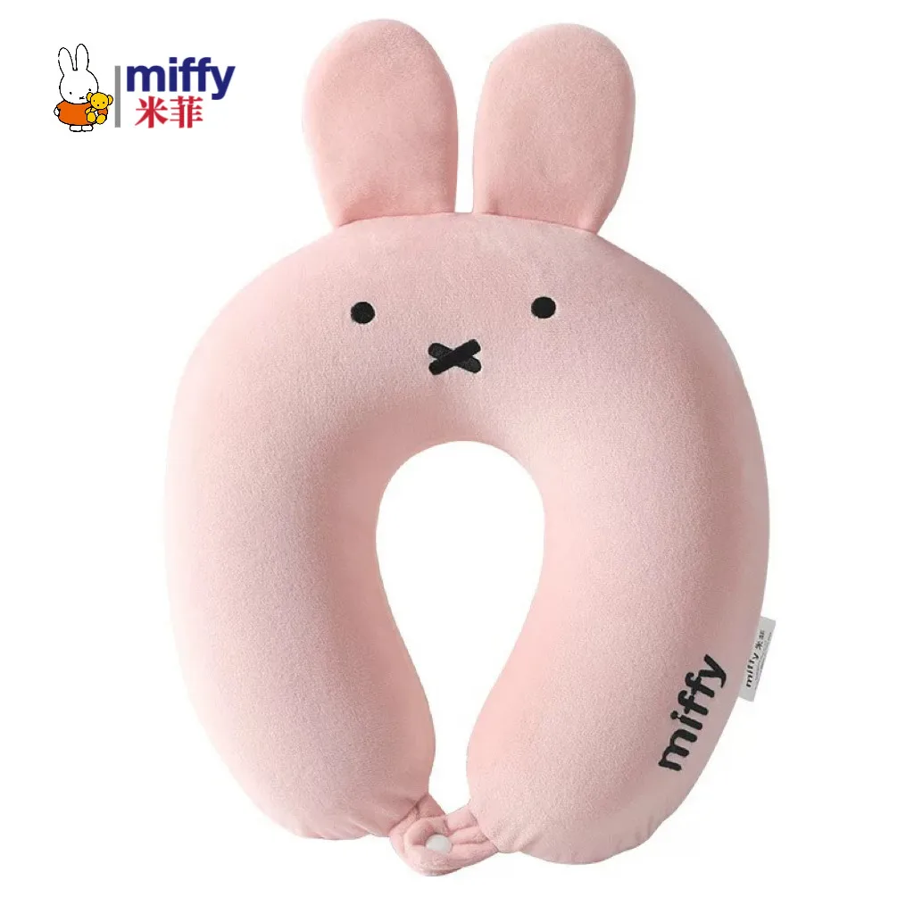 Miffy U Shaped Neck Pillow Memory Foam Soft Cervical Neck Support Rabbit Design For Office Portable Nap Travel Airplane