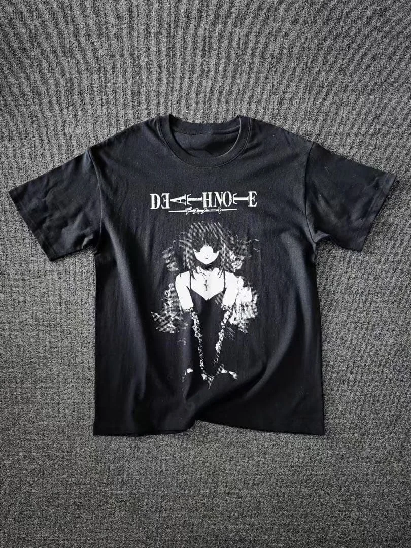 Death Note Misa Amane Halftone Graphic T-Shirt Cotton Men Women Streetwear Tee