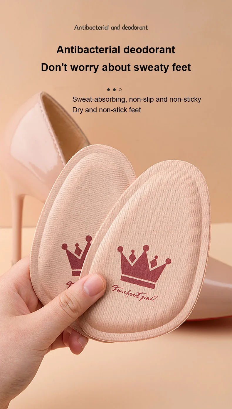 Frauen Vorfuß Pad Schmerzen Relief Einsatz Halbe Größe Einlegesohlen Nicht-slip Kissen Schuh Atmungsaktive Schweiß Absorbieren Fuß Pads für schuhe – Detail 9