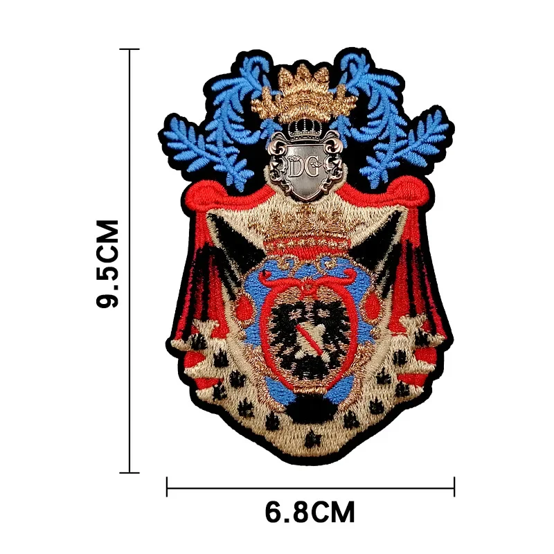 Hafty metalowe haftowane chrząszcz korona orzeł lew jelenie łatki aplikacja ubrania kurtka przypinki do ubrań lub-2718