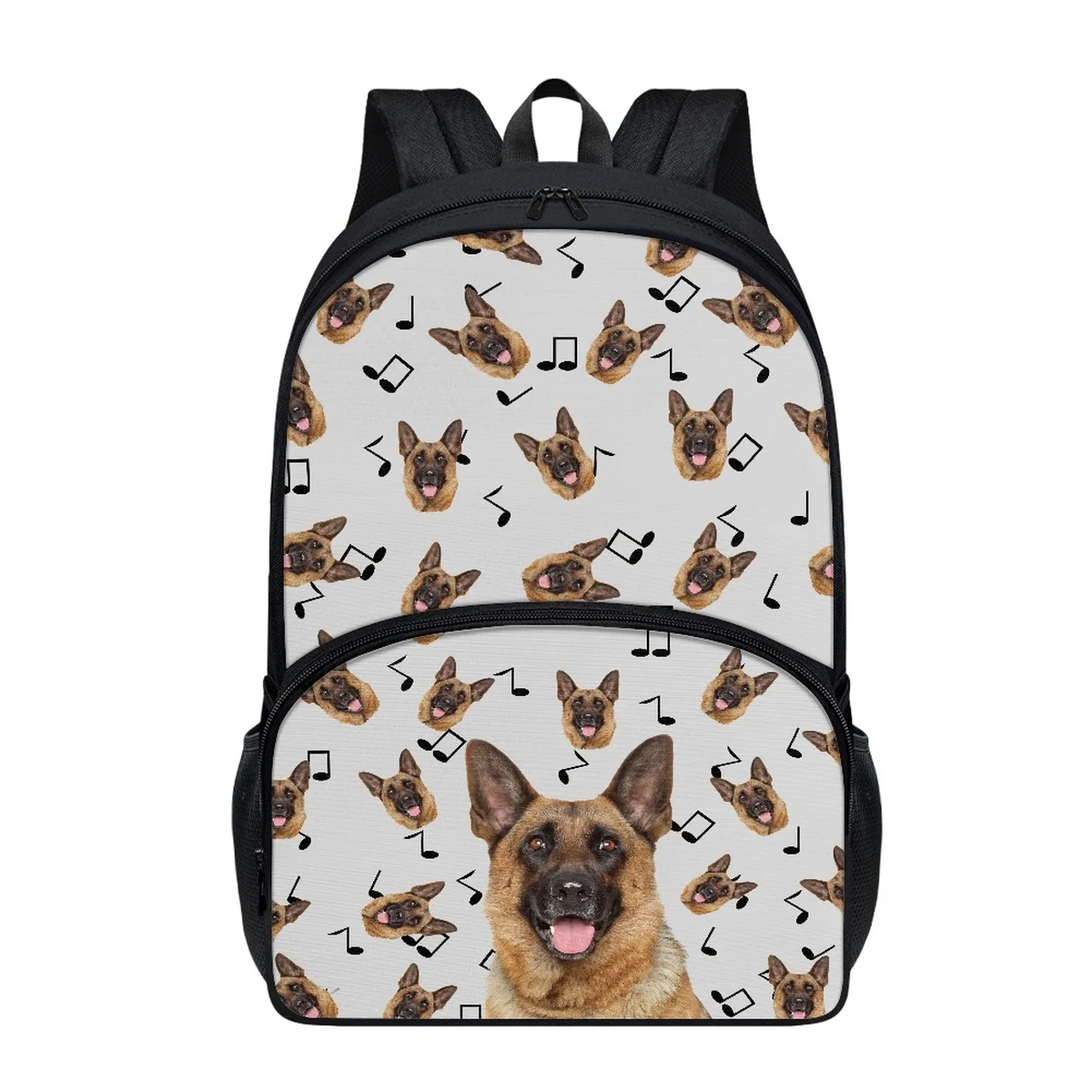 FORUDESIGNS Students Backpacks School Puppy Patchwork Design Schoolbags Multi-pocket Decoration Bookbags Picnic Traveling