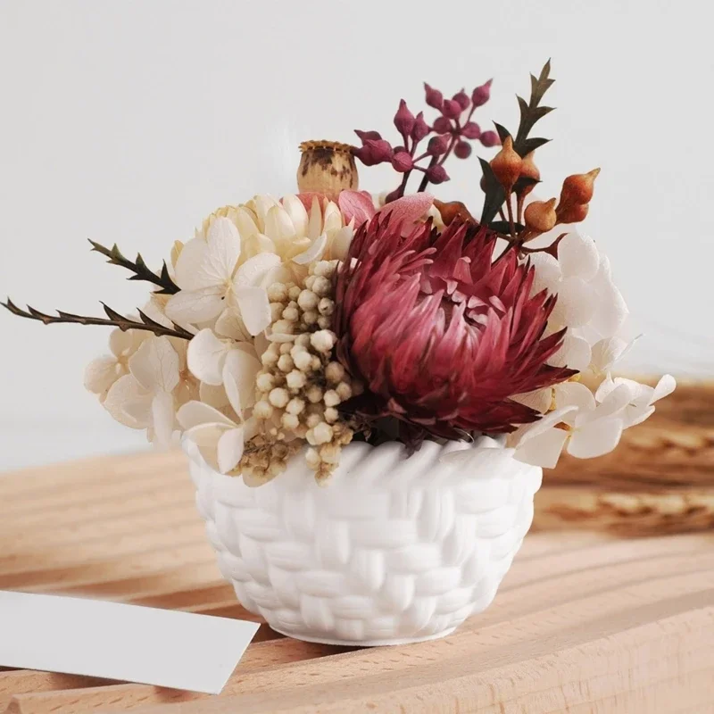 Silicone Succulent Planter Mold Candle Holder Mold Flower Basket Shape Candle Base Molds Suitable for Candle Holder