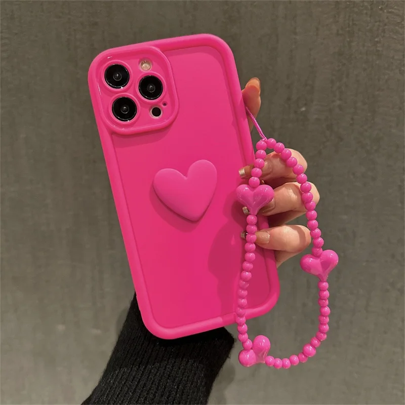 Rose Red Phone Case Lanyard And Shockproof TPU Soft Shell Compatible With IPhone iPhone 15 14 13 12 11 Pro Max XR X 7 8 Plus SE