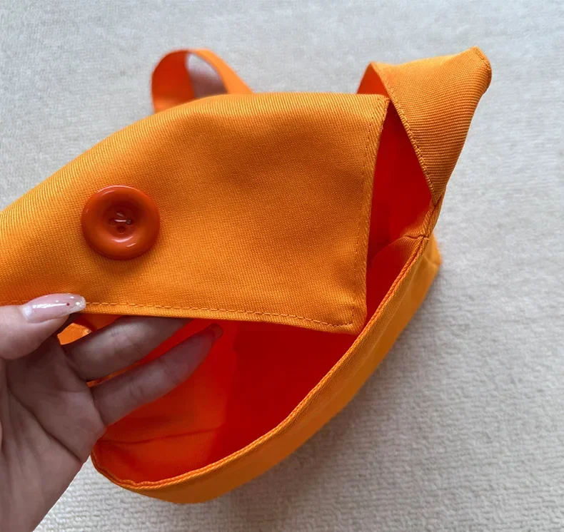 Stofftasche, Requisiten-Rucksack, Umhängetasche, für den Notfall zu Hause, orangefarbene Tasche, Umhängetasche, zweidimensionale Umhängetasche für Kinder – Detail 11