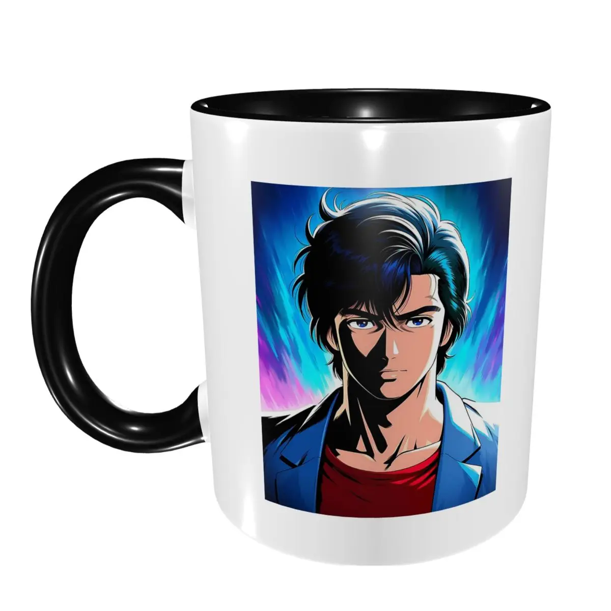 Nicky Larson Ryo Saeba Mug Funny Ceramic Coffee Cups Tea Mugs Milk Cup Drinkware Gift for Friends