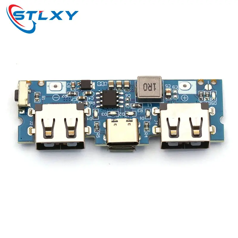 Placa Carregadora de Bateria 18650 com USB Micro/Tipo-C 5V 2.4A Duplo USB, Acessórios para Power Bank Móvel DIY para Celular