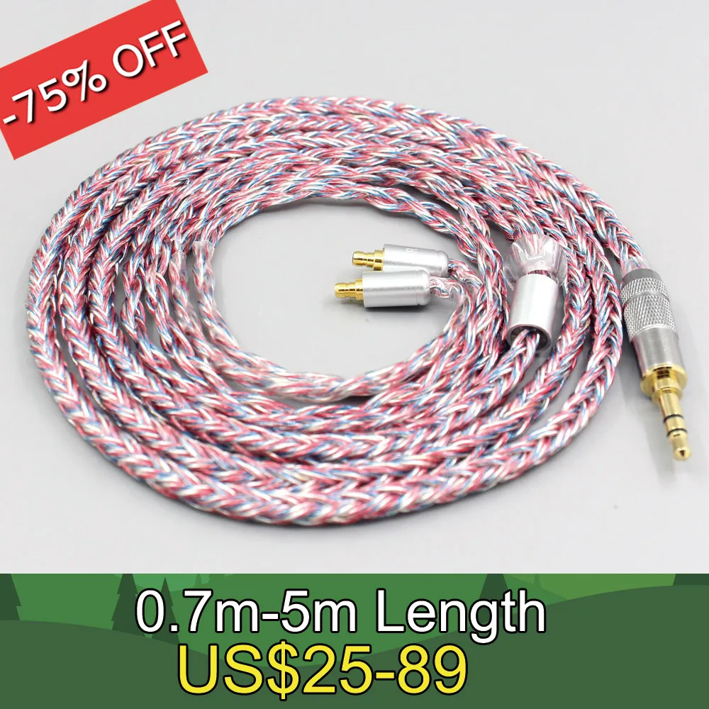 

16 Core Silver OCC OFC Mixed Braided Cable For Sennheiser IE100 IE400 IE500 Pro Earphone LN007592