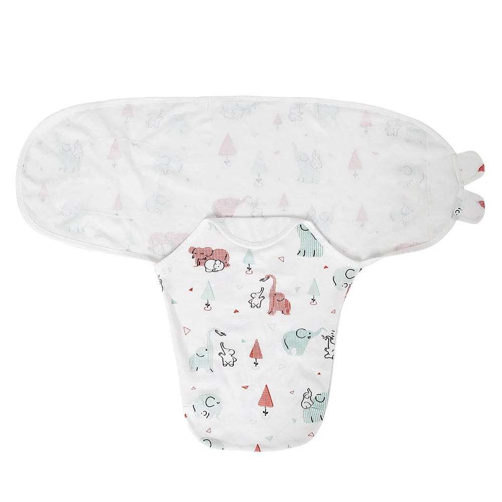 Pasgeboren Baby Slaapzak Zomer Dunne Baby Swaddle Wrap Cartoon Olifant Slaapzak 0-6 Maanden Meisjes Jongens Deken 0.5 Tog