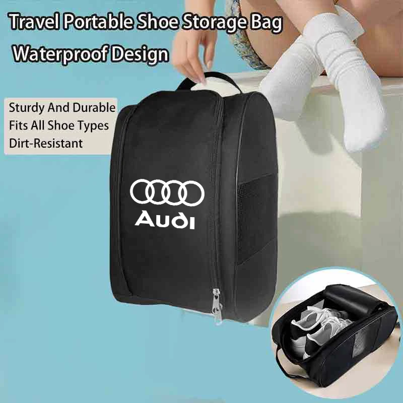 Car Logo Sneaker Storage Bag Travel Outidoor Shoe Storage Tools For Audi A1 A3 A4 A5 A6 A7 A8 Q2 Q3 Q5 Q7 Q8 Quattro S7 S8 S3 S4