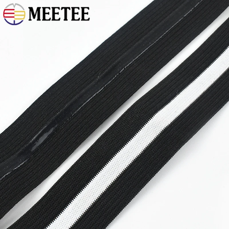 2-10Meters 25mm Elastic Band for Bra Strap Non-slip Silicone Rubber Tapes Sport Clothes Underware Webbing DIY Sewing Accessories