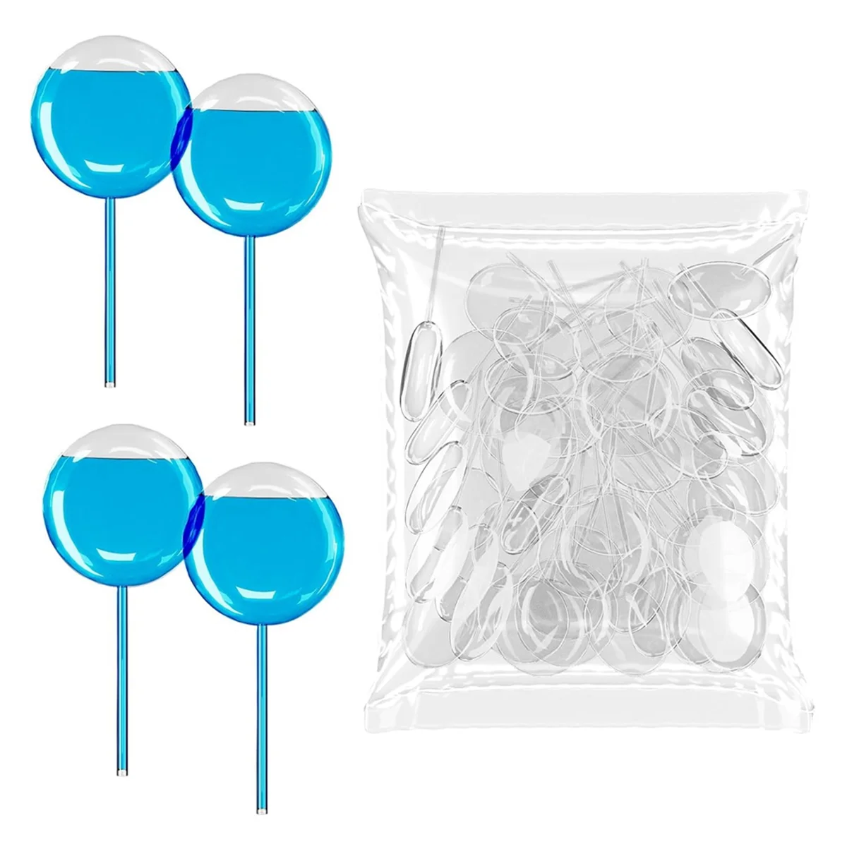 50Pcs 4ML Cupcakes Disposable Plastic Transfer Pipettes Liquid Dropper for Chocolate or Strawberries,Ball Style