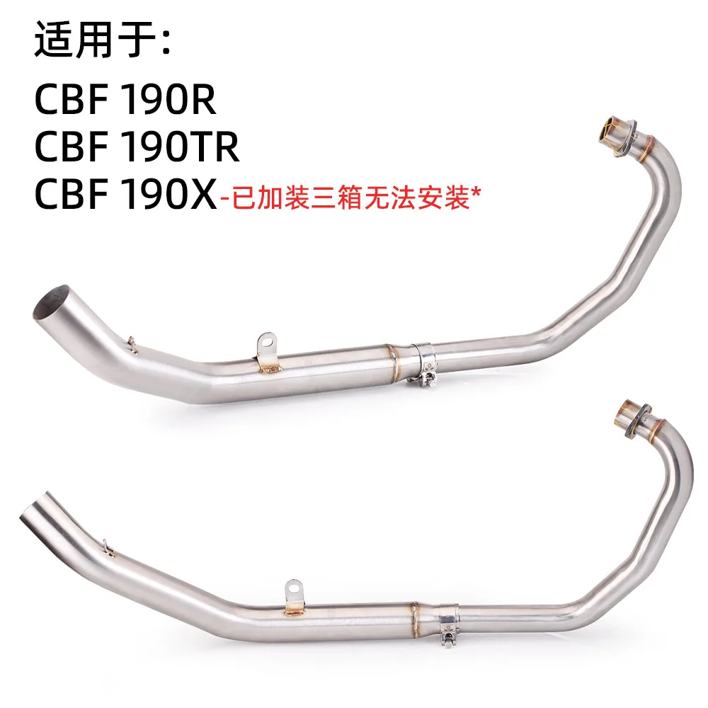 Suitable For CBF190R CBF190TR Stainless Steel Front Exhaust Pipe SC Oblique Triangle Tail Exhaust Pipe
