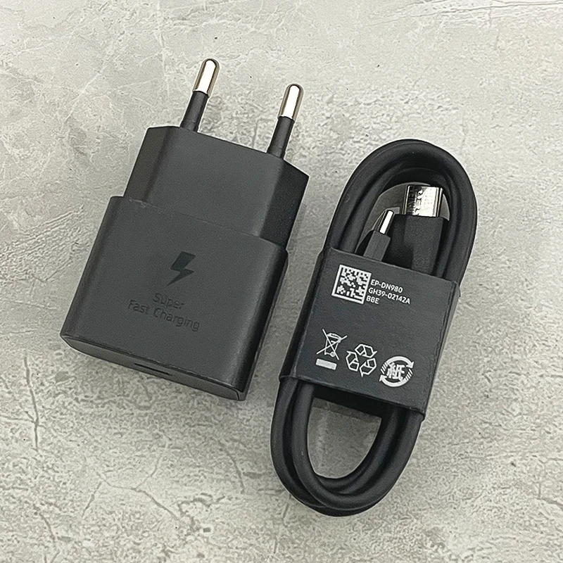 Cargador Superrápido Samsung 25W EP-T2510, Adaptador PD Tipo-C Original para Galaxy S26 S25 Edge S24 S23 Plus FE A16 A55 M17 M15 A07