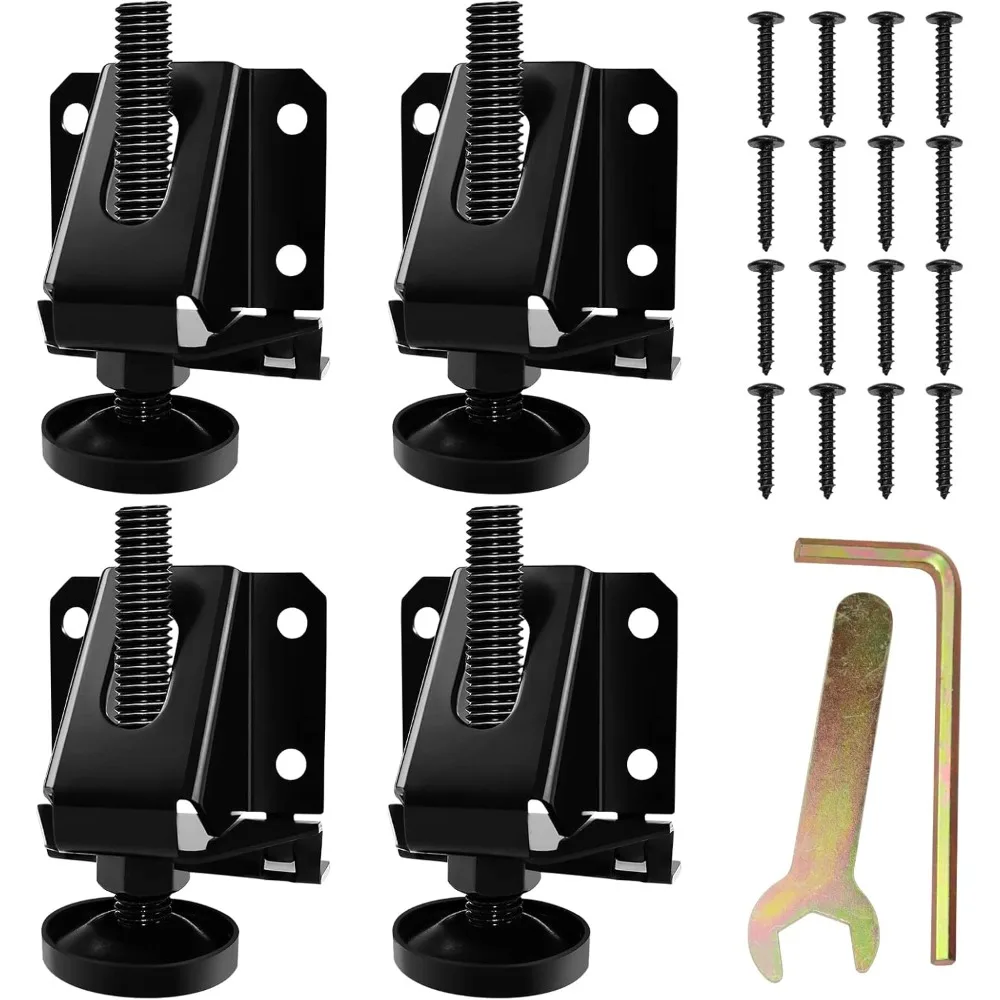 

4 PCS Heavy Duty Adjustable Leveling Feet for Furniture,Hexagon Nuts Lock Furniture Legs Levelers,for Table, Cabinets, W