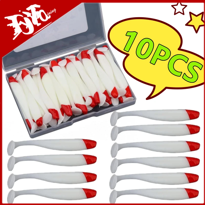 Nowy 10-1PC Miękka przynęta silikonowa Swimbaits Sztuczny robak Miękka przynęta Woblery Bass Carp Flying Fishing Lure T Tail 5.5/7/9cm