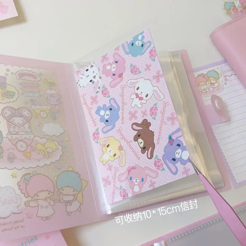 Kawaii Little Twin Stars Frosted Storage Book Japanese Anime Cartoon Character A6 Transparent Photo File Storage Booklet Gift