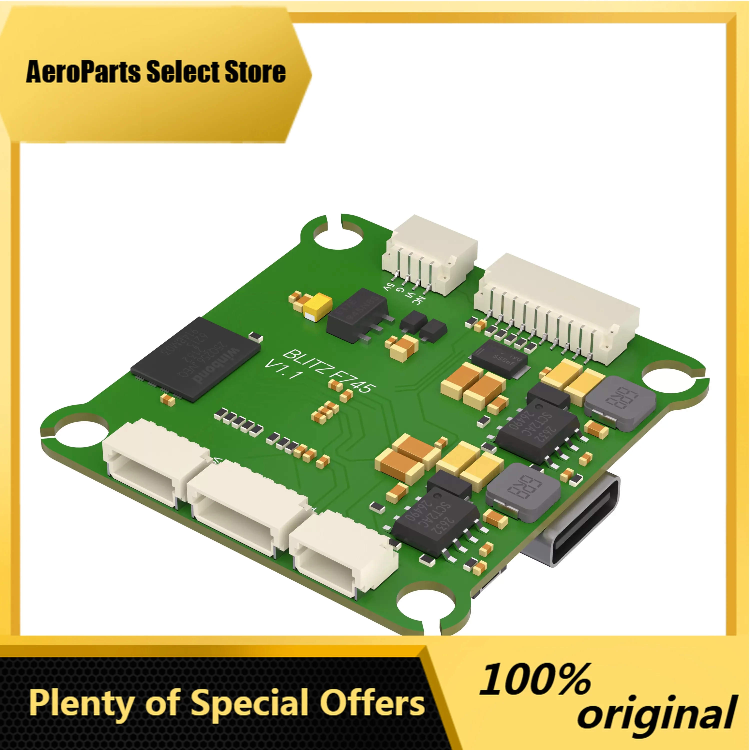 AeroPartsiFlight BLITZ F745 55A 2-6S Stack with BLITZ F745 FC BLITZ E55 4-IN-1 ESC for FPV