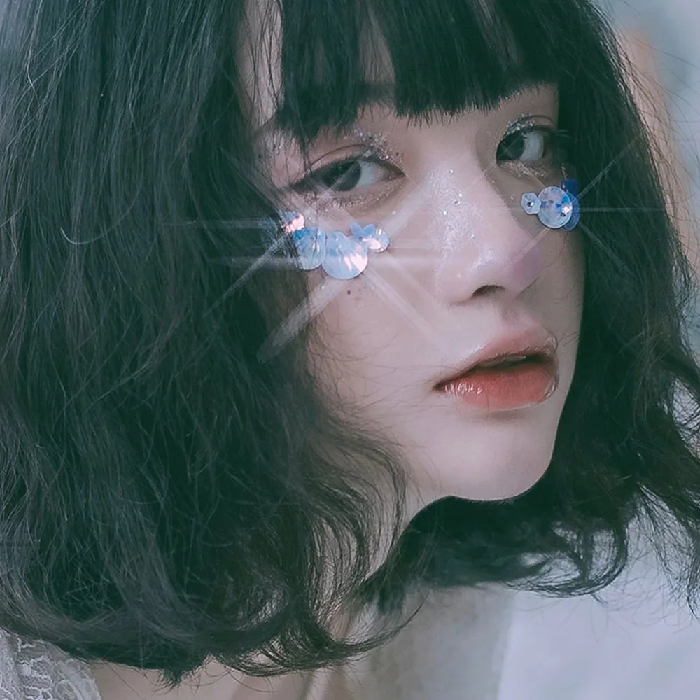 메이크업 물고기 비늘 글리터 파우더 아이 액세서리 눈가 스티커 쉘 스팽글 페이스 샤이니 젤 피그먼트 아이 메이크업 스팽글