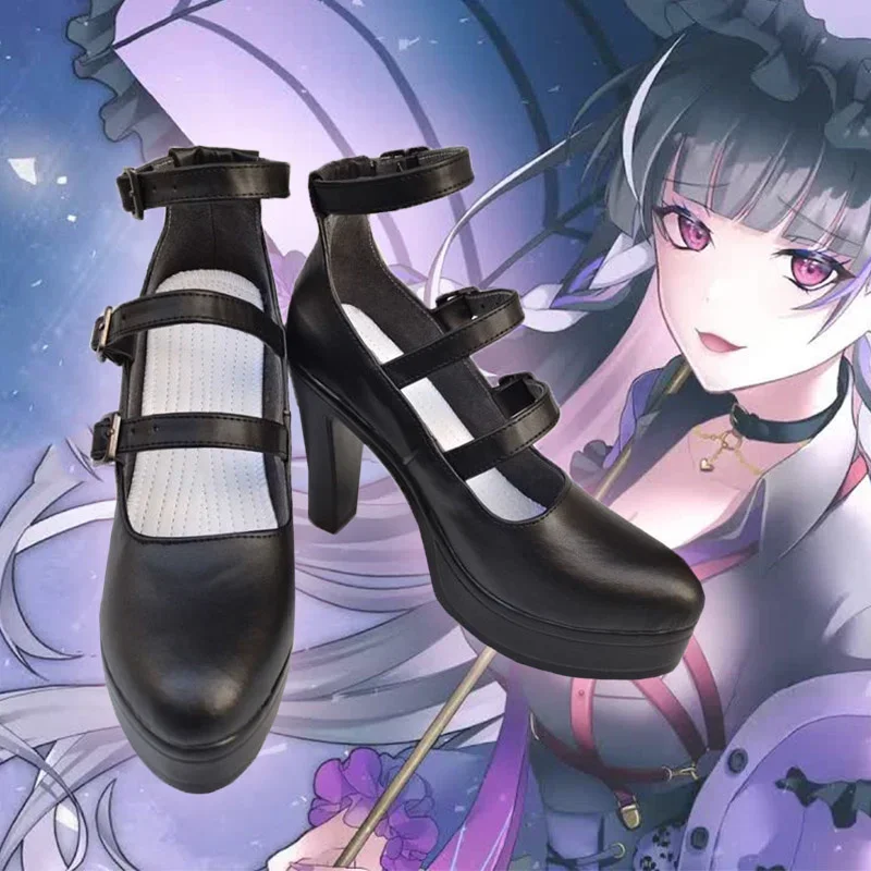 Nijisanji AND VTuber XSOLEIL Meloco Kyoran Anime Customize Cosplay High Heels Shoes Boots G4709