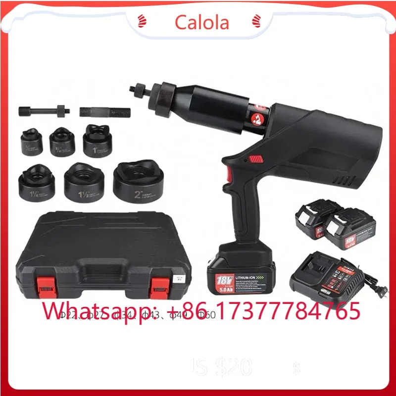 

Перезаряжаемая гидравлическая открывалка для отверстий Φ22-Φ60, электрический шкаф из железного листа, растягивающая штамповка EZ-24, портативная машина для открывания отверстий