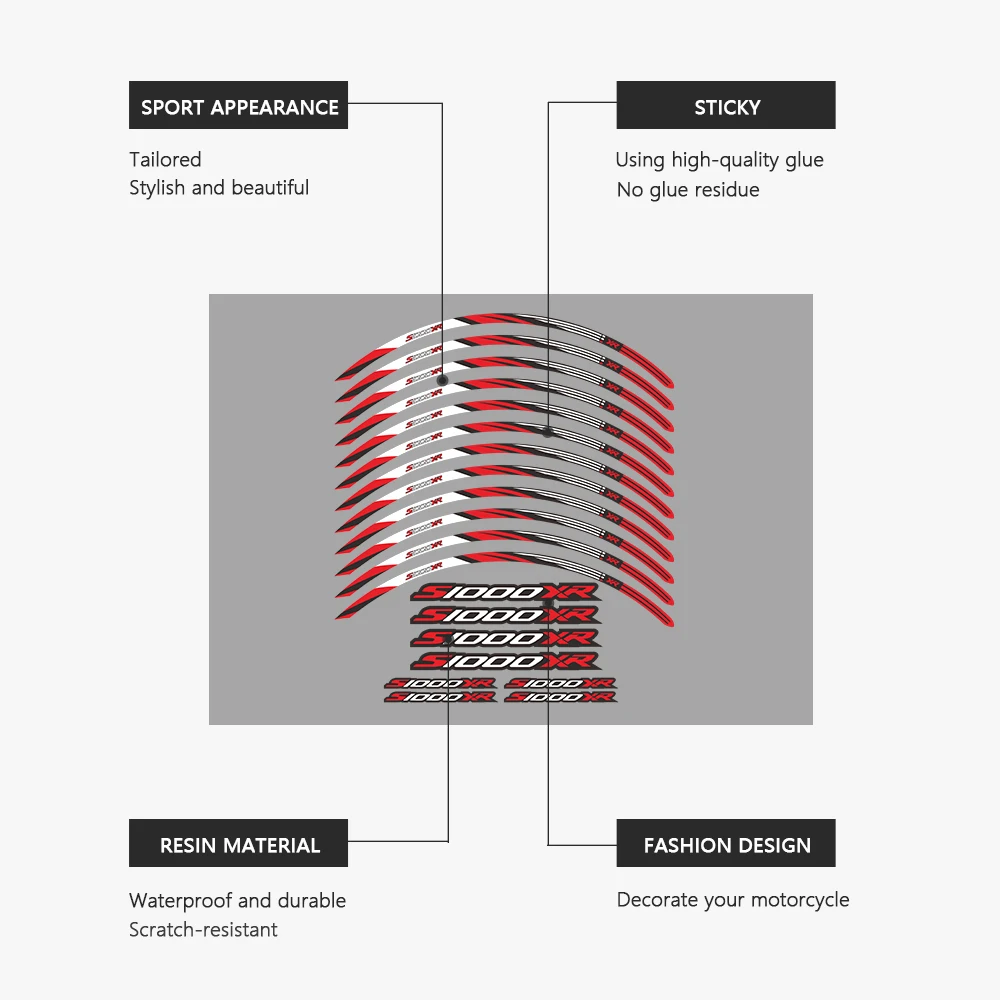 Наклейка на колесо мотоцикла, водонепроницаемая наклейка, обод, полоса, лента 17 дюймов для BMW S 1000 S1000 XR 1000XR 2015-2023 2019 2020 2021