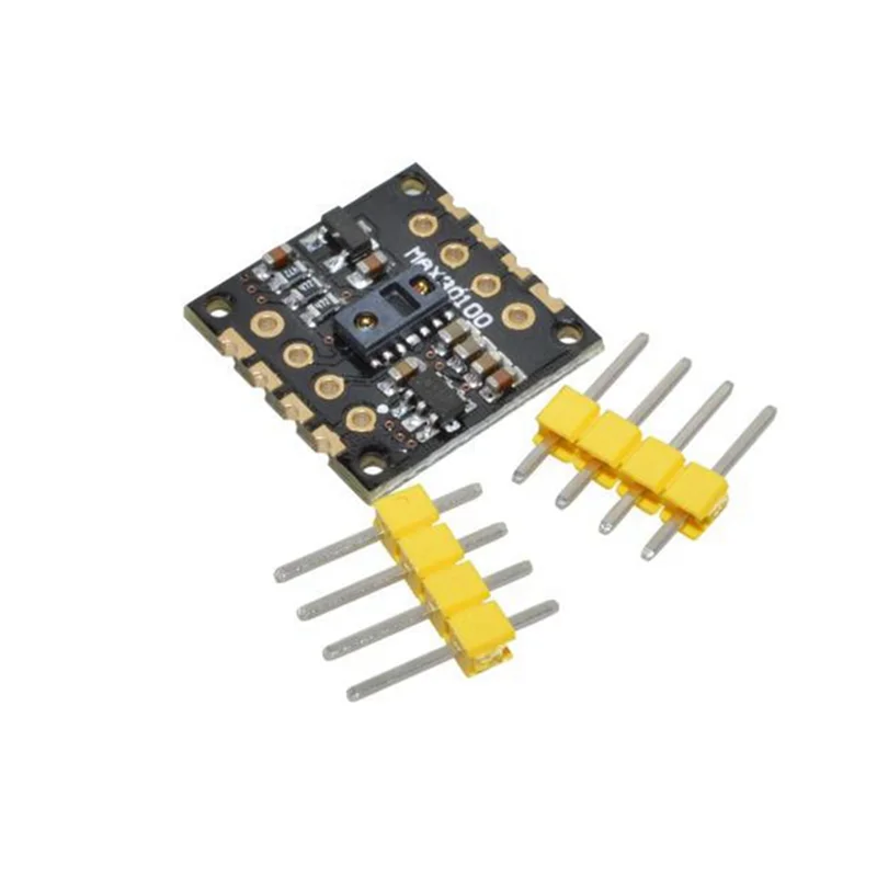 1 PCS MAX30100 Heart Rate Sensor Module Puls Detection Blood Oxygen Sensor Concentration Test Module Black PC+Metal For STM32
