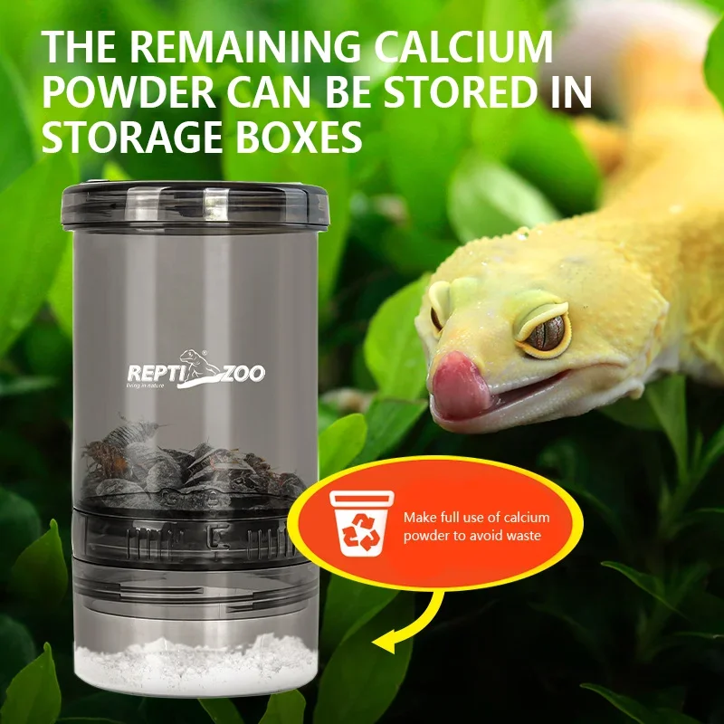

Cricket Convenient Feeding Boxes Transparent Climbing Pet Calcium Powder Mixing Box Portable Feeder for Eyelash Gecko Lizard