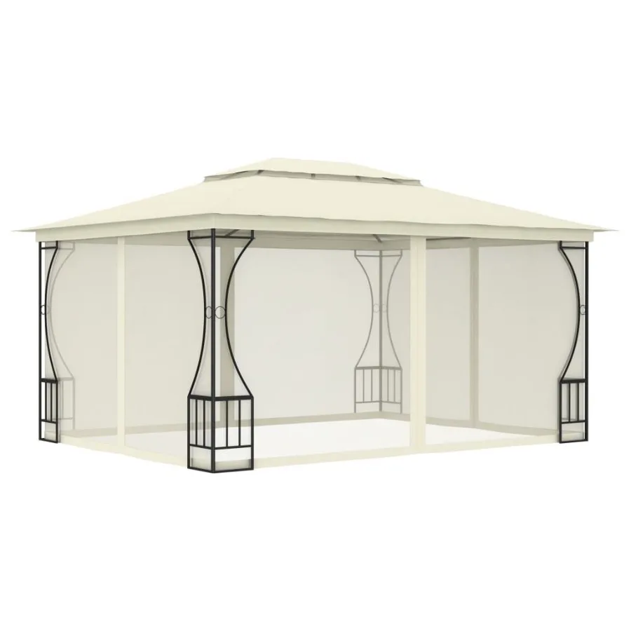

Gazebo with Nets 9.8'x13.1'x8.7' Cream