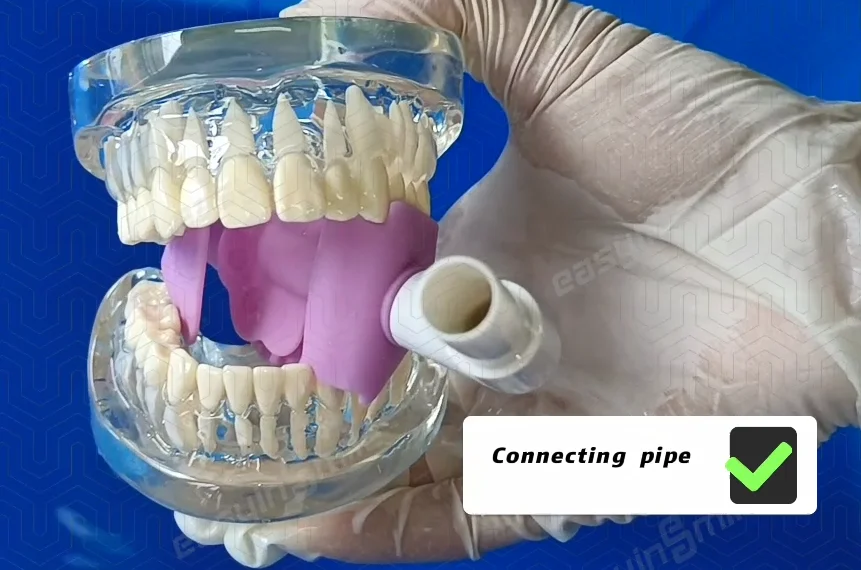 1/2Pcs Easyinsmile Dental Speichel Auswerfer Starke Saugrohr Biss Block Isolation Mund Stücke Autoklavierbar Dryshield Adapater – Detail 1