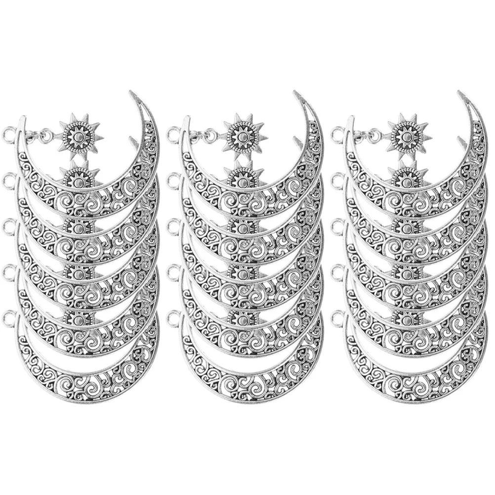

15Pcs Alloy Sun and Moon Charms Planet Style DIY Necklace Bracelet Earrings Jewelry Accessories Moon and Sun Charms