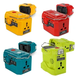 For Makita/DeWalt/Milwaukee/Bosch/Ryobi 18V 20V Battery Portable Power Inverter 120-220V Outdoor Mobile Lithium Battery Inverter