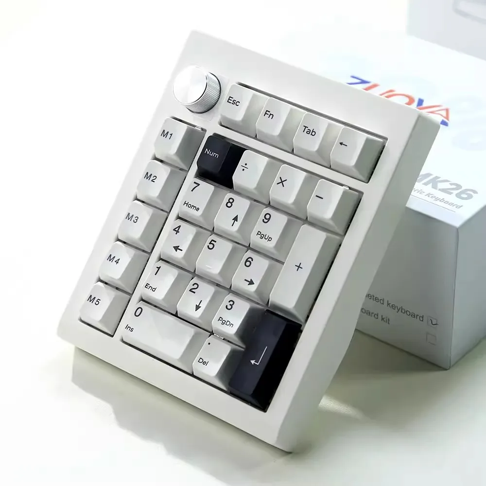 ZUOYA GMK26 QMK/VIA Gasket Number Pad Bluetooth 5.0 2.4Ghz Wired Hot Swappable Numpad Programmable for Win/Mac