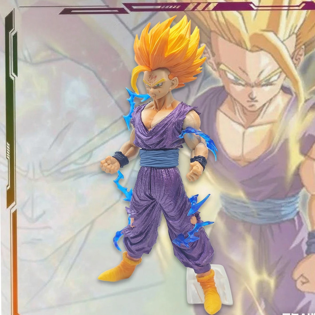 

Аниме Dragon Ball Z Боевая форма Супер Сайян Гохан Статуя модель. Модель из ПВХ ручной работы Игрушки Коллекционные украшения Настольные подарки