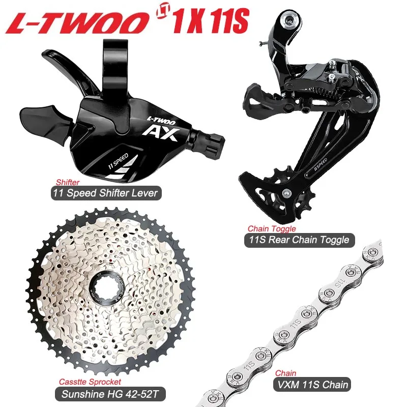 

LTWOO AX11 Groupset 1X11S Derailleurs Suit Shifter Lever Sunshine Casstte Sprocket VXM 11S Chain Kit for Mountain MTB Bike