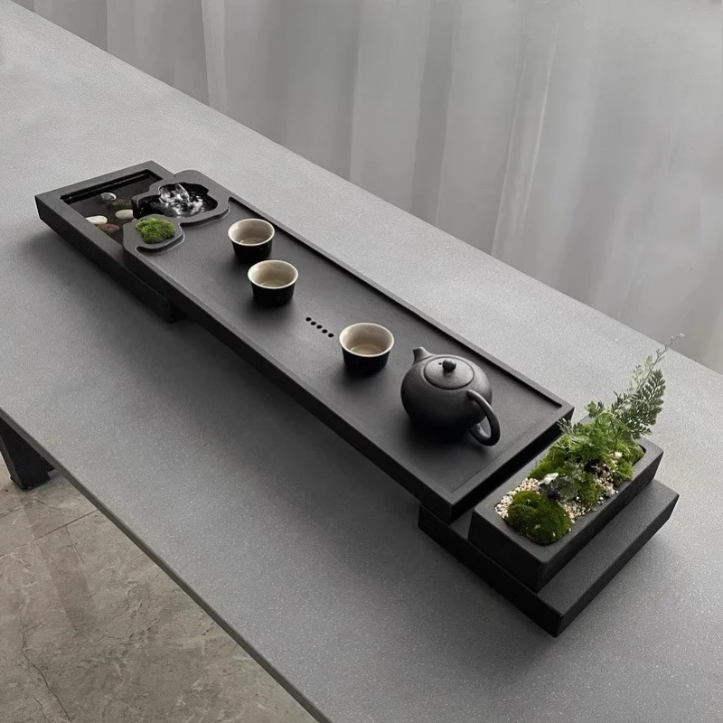 

Natural Wujinshi tea tray creative flowing water tea table simple new Chinese stone tray