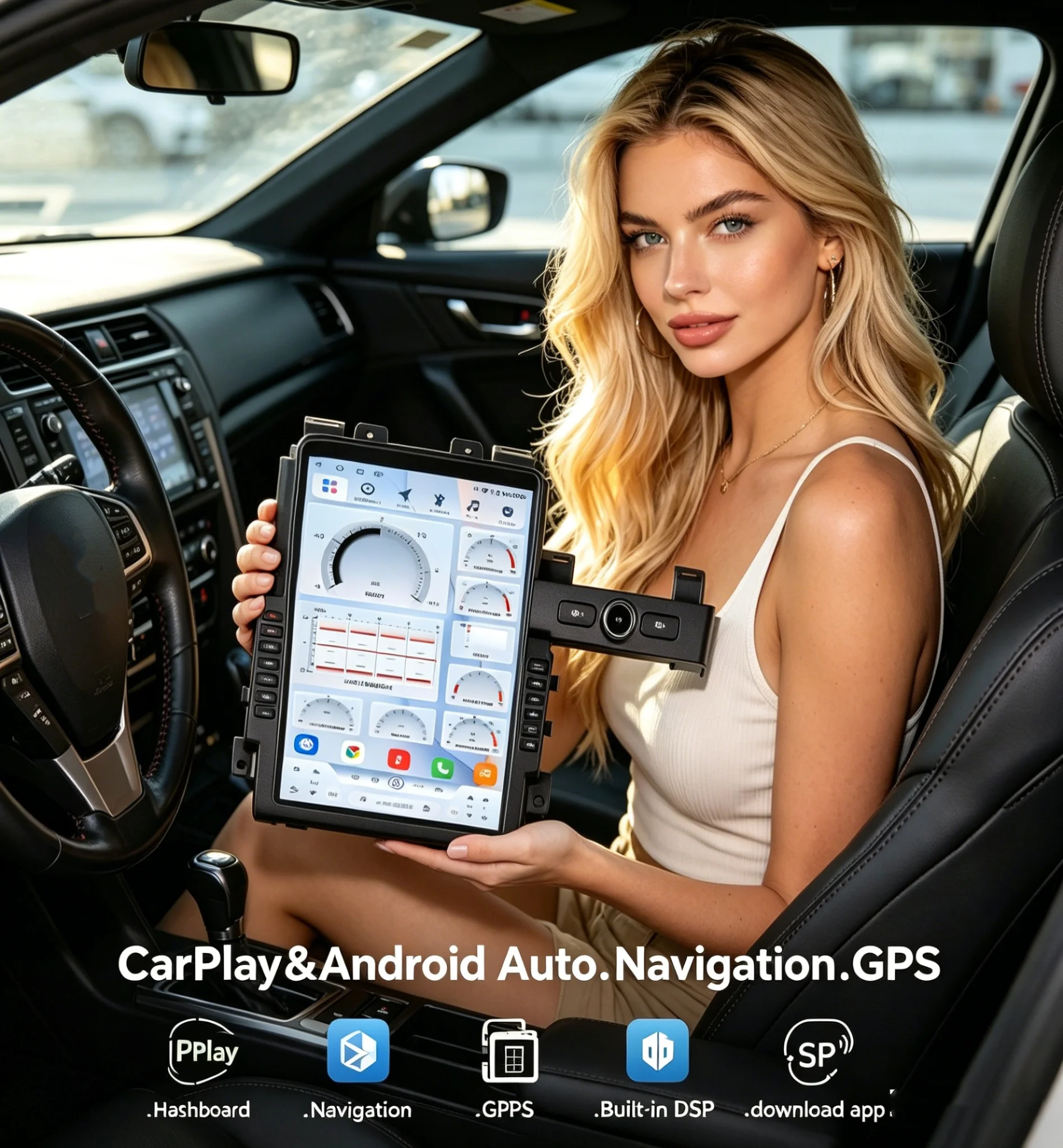 

13.6'' Android 14 Carplay Автомагнитола для Nissan GT-R GTR R35 2008-2015, Мультимедийный плеер, Стереосистема, Навигация, Bluetooth, T-образный дизайн