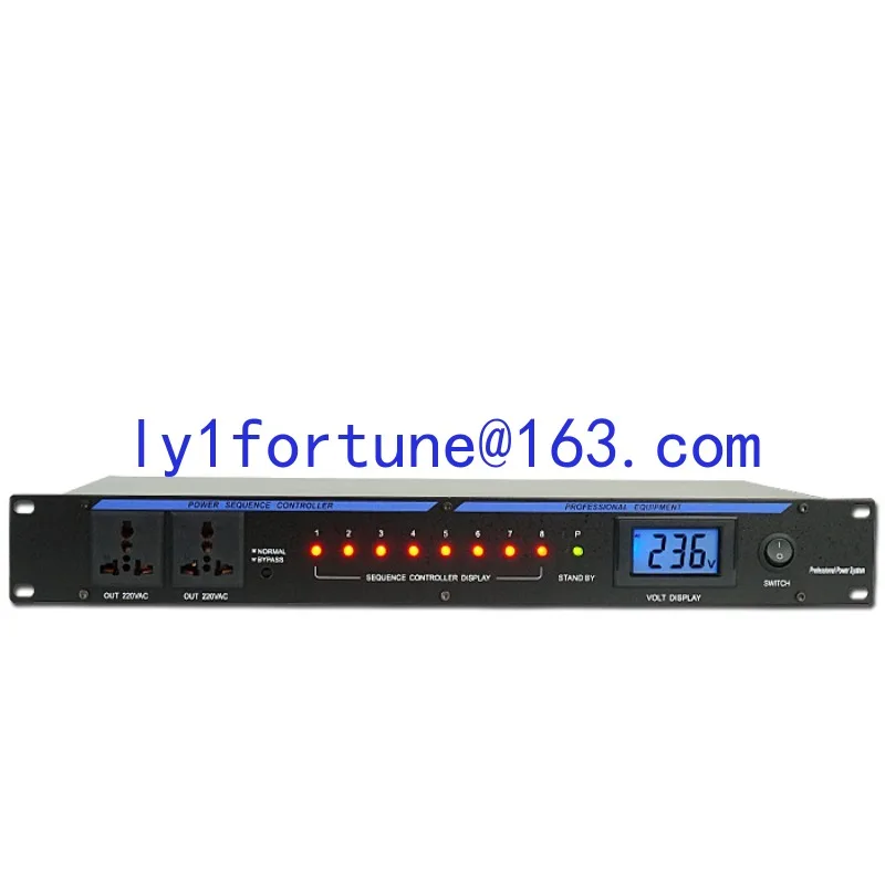 2026 new sequencer/8-way/10 way/SR-108V/power sequencer with voltage display universal socket protection