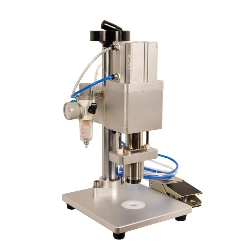 

Semi-automatic penicillin glass bottle sealing machine Glass bottle rubber aluminum cover sealing crimp sealing machine