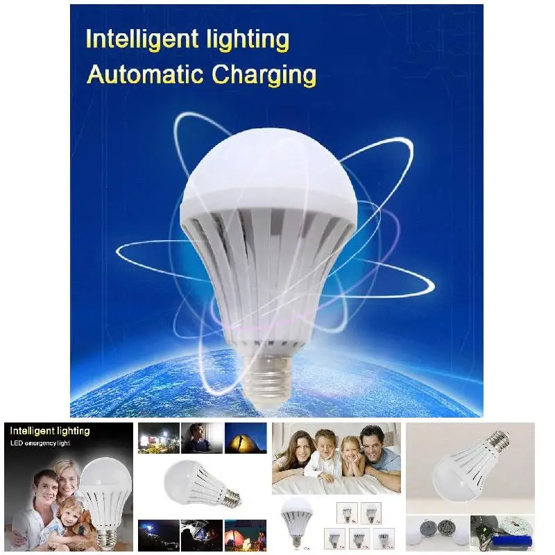 Bombilla LED de emergencia recargable, luces LED de 220V, E27, 5W, 7W, 9W, 12W, 15W