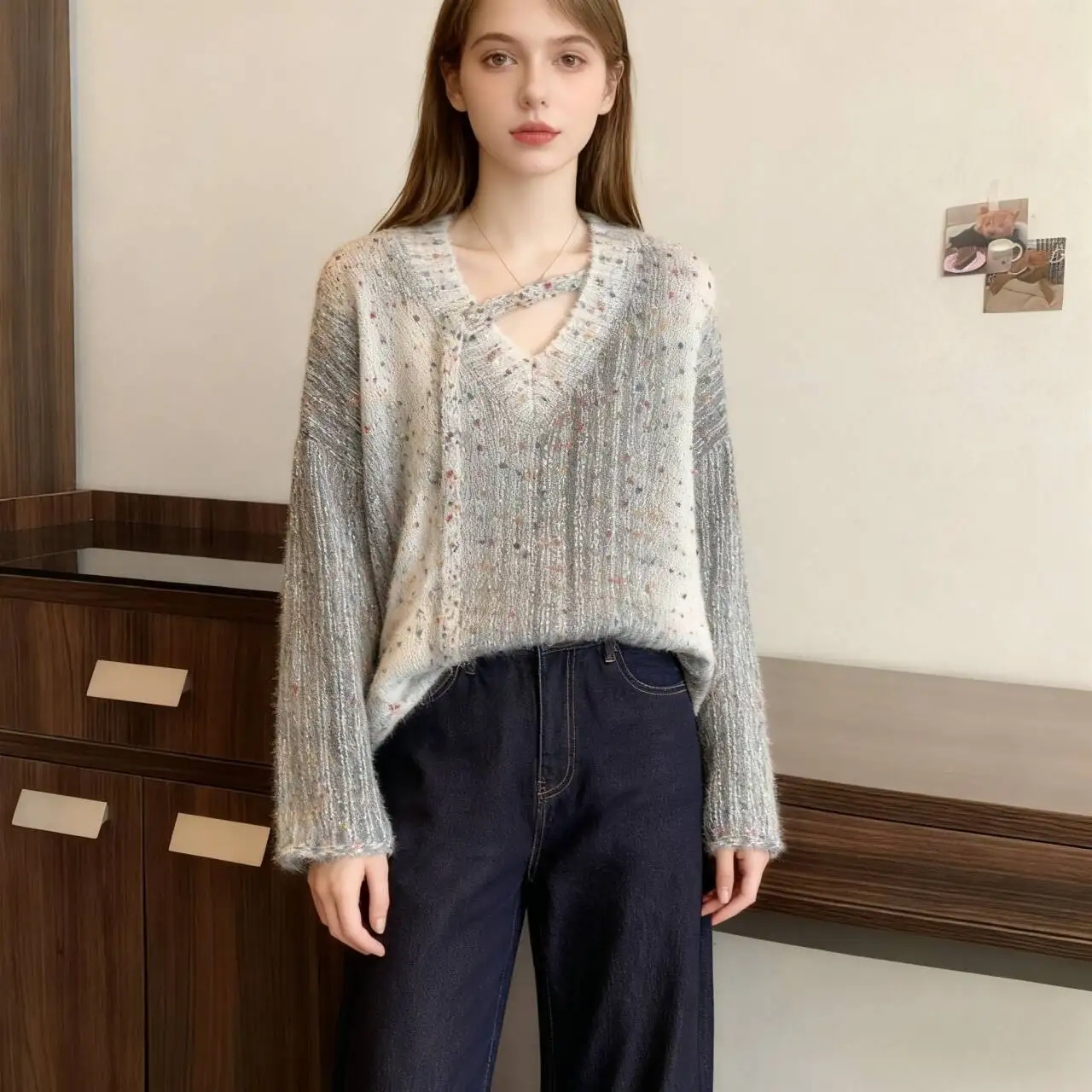 Sweaters Jumpers Pullovers Women Long Merino Effortless Layering Regular BF Y2K OL Professional Work Business Commute Autumn Fit