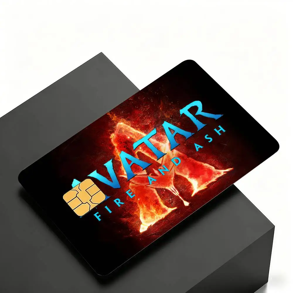 Movie A-Avatar F-Fire and A-Ash Credit Skin Cover Card Stickers 4PCS Film Bus Pass Front Decoration Bank Debit Waterproof