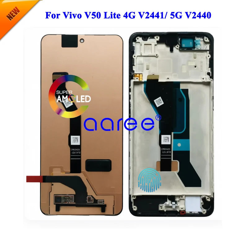 6.67‘ AMOLED Original LCD Screen For VIVO V50 Lite 4G V2441 5G V2440 LCD Screen Touch Digitizer Assembly