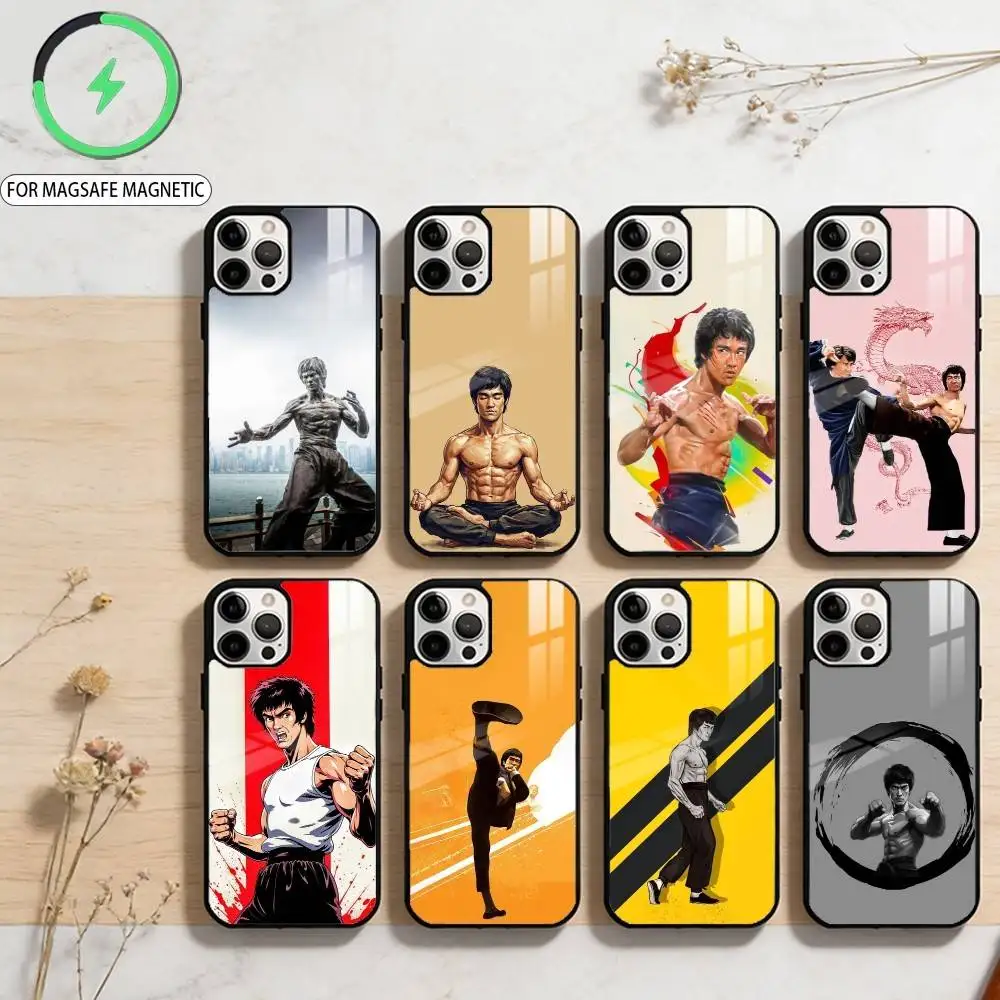 

Li Xiaolong K-Kung F-Fu Magnetic For Magsafe Wireless Charging Phone Case For iPhone17,16,15,14,13,12,11 Plus,Pro Max