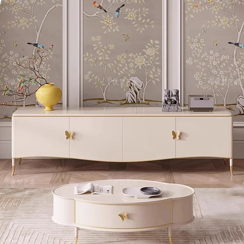

Vintage Cabinet TV Table Doors Handles Entertainment Center Doors TV Table Designer White Muebles Salon Moderno Home Furniture