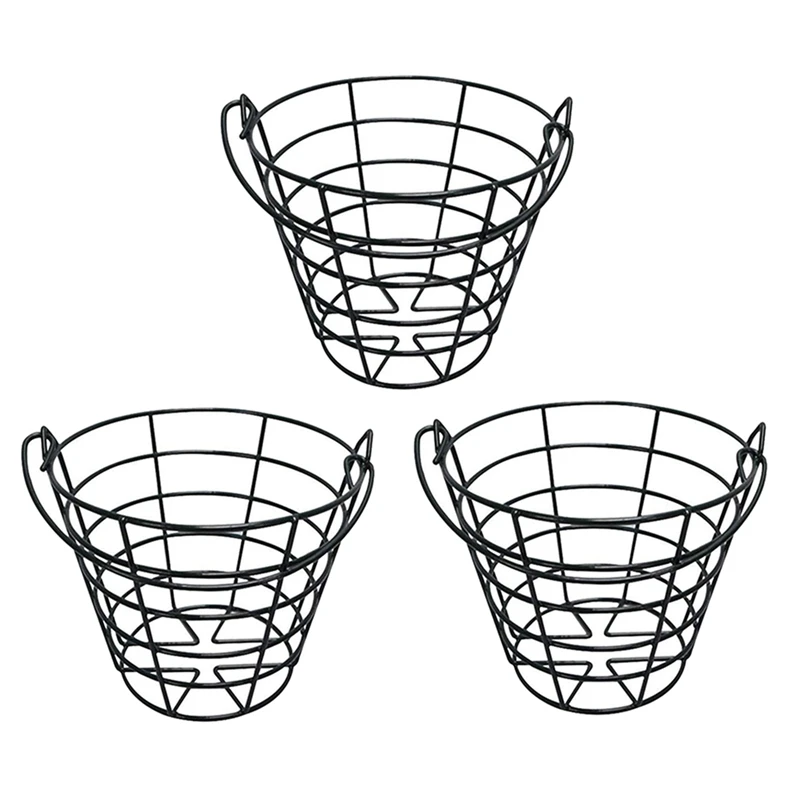 

3X Practice Golf Balls Container Basket With Handle Storage Box Hold Up To 50 PCS Golf Balls