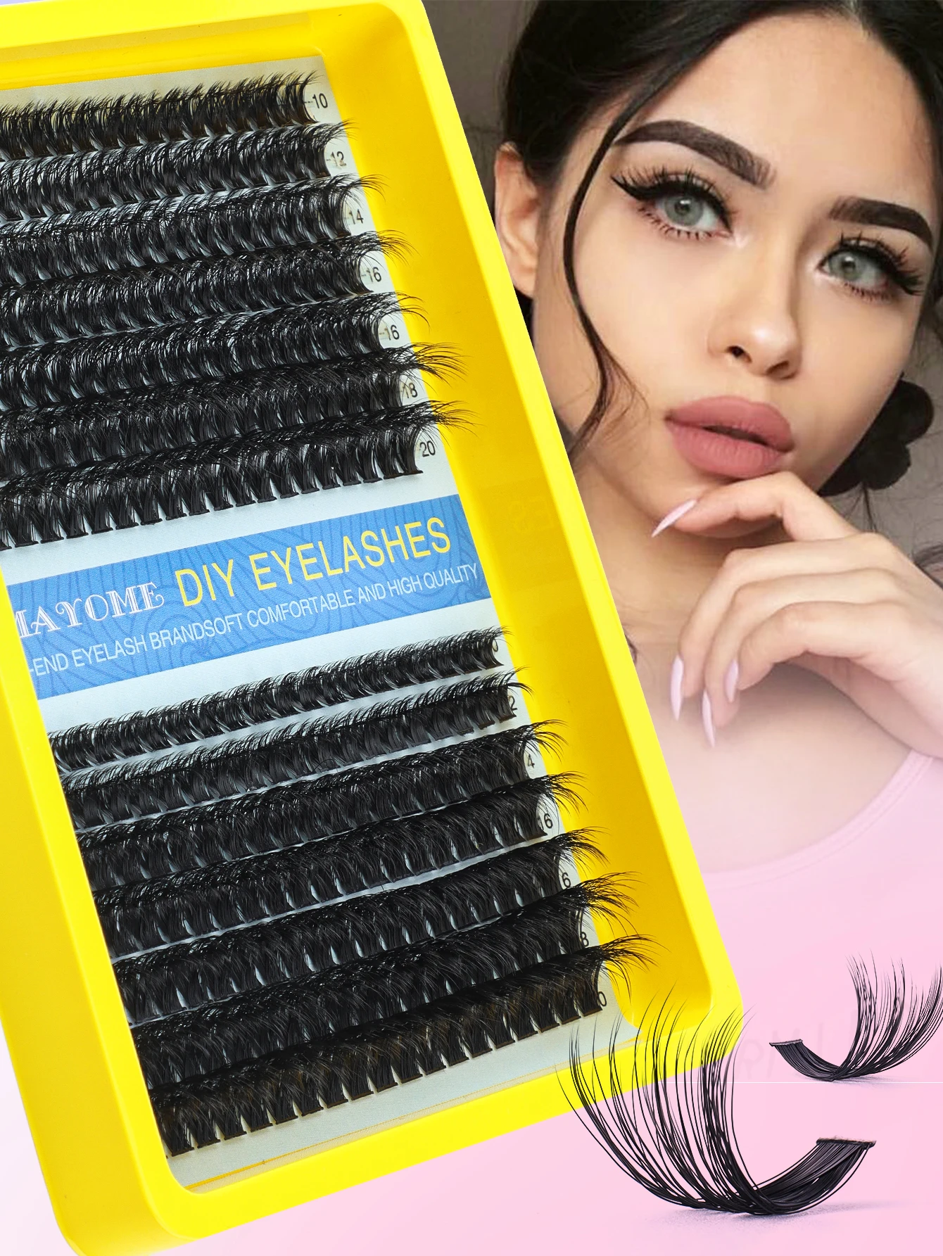 

DIY Lashes Extension 320 Bundles Clusters 30D/40D/80D/100D Wispy Natural Thick Individual Eyelashes Mix 9-20mm Cluster Eyelash