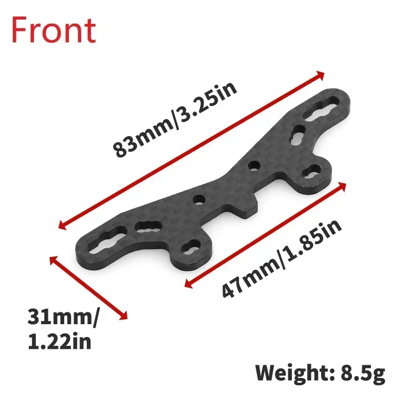 

Carbon Fiber Front and Rear Shock Tower Plate for Tamiya TT02S TT02SR TT-02 Type-S TT-02 Type-SR 1/10 RC Car Upgrade Parts